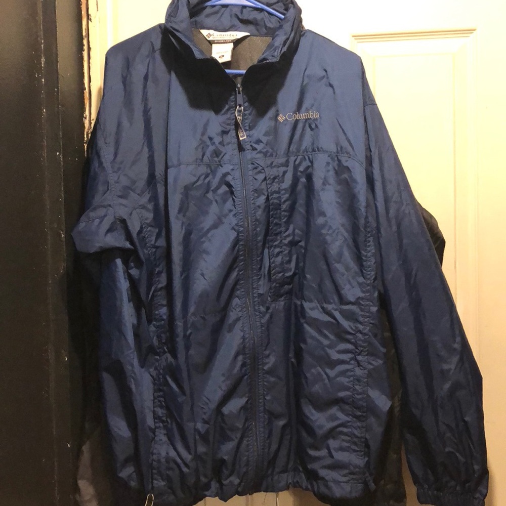 LX Blue Columbia windbreaker